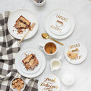 16-Piece Porcelain Coupe Dinnerware Set - White