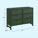Margot 6-Drawer Dresser - Forest Green