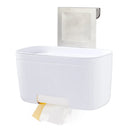 Door Stash Garbage Bag Dispenser: Kitchen Organization, Trash Bag Holder, Cupboard Mount, White