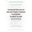 The Old Farmer's Almanac Yankee Publishing Gardening Calendar 2026 Calendar, Pack of 20