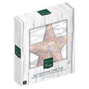 Celebrations Incandescent Assorted Glitter Star Tree Topper 9.75 in., Pack of 6