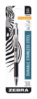 Zebra G-301 Black Retractable Gel Pen 1 pk, Pack of 6