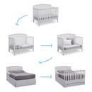 Delta Children Archer 4-in-1 Convertible Crib - Bianca White