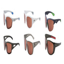 Piranha U.S. Biker Unisex Assorted Frame Assorted Lens Sunglasses, Pack of 6
