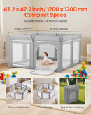 Foldable Baby Playpen - Gray