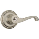 Brinks Push Pull Rotate Glenshaw Satin Nickel Entry Lever KW1 1.75 in.