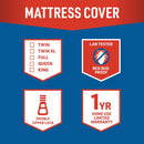 JT Eaton Lock-Up Twin White Stretch-Knit Polyester Mattress Encasement Cover