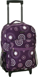 Rolling Backpack - Purple/White