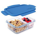 Glass Snack Container - Blue