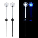 Alpine LED Solar Snowflake Garden Stake 33 in. Pathway Decor, Pack of 12