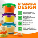 12pc Mini Glass Round Meal-Prep Containers - 4oz