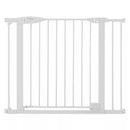 Auto-Close Baby Gate with Door - White