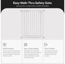 Walk-Thru Safety Gate for Baby and Pets - White