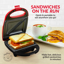 Personal Sandwich Maker Grill - Red