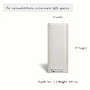 45L Slim Step Trash Can - Stone