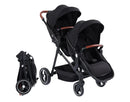 Whizmax Double Stroller Track Tandem Stroller - Black