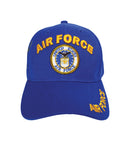 JWM U.S. Air Force Logo Baseball Cap Royal Blue One Size Fits All, Pack of 6