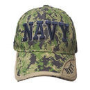 JWM U.S. Navy Logo Baseball Cap Digital Camo Green One Size Fits All, Pack of 6