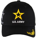 JWM U.S. Army Logo Baseball Cap Black One Size Fits All, Pack of 6