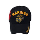 JWM U.S. Marines Logo Baseball Cap Black One Size Fits All, Pack of 6