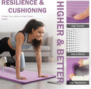 Extra Thick Exercise Mat with Carry Strap - Taro Purple