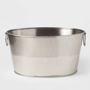 23.5L Stainless Steel Hammered Metal Oval Beverage Tub