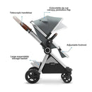 Ultimate 2 Stroller + Bassinet - Grey / Silver Frame