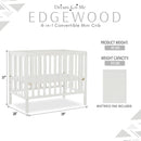 Edgewood 4-in-1 Convertible Mini Crib - White