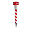 Alpine LED Cool White Solar Powered Lighted Candy Cane Stake 14 in. Pathway Decor, Pack of 48