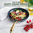 10" Ceramic Nonstick Frying Pan - Black