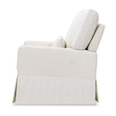 Crawford Pillowback Comfort Swivel Glider - Fog Chatham Stripe Performance Eco-Weave