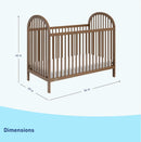 Convertible Baby Crib and Foam Toddler Bed Mattress Bundle - Hazelnut