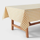 Cotton Gingham Tablecloth - Yellow