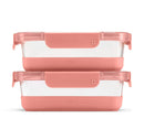 Glass Food Storage Container Set - Terracotta Orange
