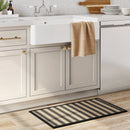34" x 20" Vintage Striped Kitchen Rug Black/Brown - Threshold™: Skid-Resistant Indoor Runner Mat, Machine Washable