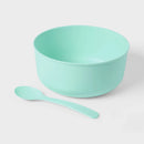 128.5oz Lidded Serve Bowl with Utensil - Mint