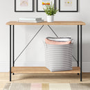 Wood and Metal Dorm Console Table Natural - Room Essentials™