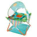 Summer by Ingenuity, Pop 'N Jump Portable Baby Activity Center, Indoor Outdoor Use, Lightweight, Carrying Bag, Canopy, 6-12 months (Animals)