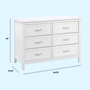 Charlie 6-Drawer Double Dresser - White