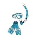 Junior Mask Snorkel and Fin Set - Turquoise/Gray S/M