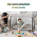 One-Hand Fold Playard with Bassinet & Folding Changer - Thunder