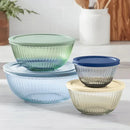 Coloured Mixing Bowl Set with Lids, 8-pieces