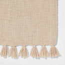 72" x 14" Cotton Textured Table Runner - Khaki