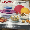 Glass mixing bowls with lids 8 piece pyrex