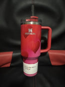 40 oz Stainless Steel H2.0 Flowstate Quencher Tumbler - Rouge Heart Gradient