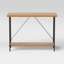Wood and Metal Dorm Console Table Natural - Room Essentials™