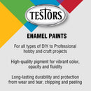 Testors Gloss White Hobby Paint 0.25 oz, Pack of 6
