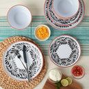 Infuse 12pc Melamine Dinnerware Set Black