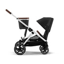 Gazelle S 2 Stroller - Silver Frame with Moon Black Seat