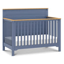 Shea 4-In-1 Convertible Crib - Cove Blue and Honey